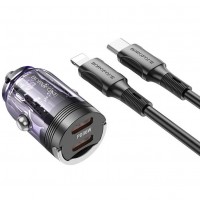 Автомобільний зарядний пристрій Borofone BZ29A PD/QC 36W Type-C/Lighttning Purple