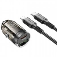 Автомобільний зарядний пристрій Borofone BZ29A PD/QC 36W Type-C/Lighttning Black