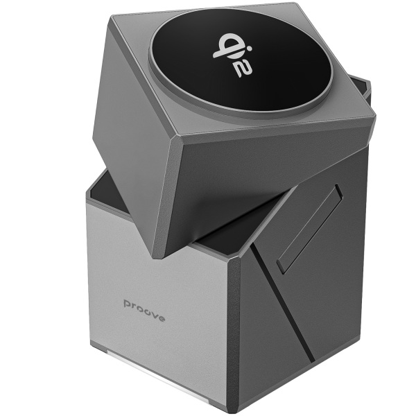 Автотримач Proove Iron Hide 3 in 1 Qi2 Gray