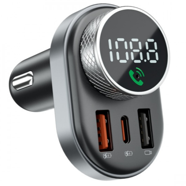 Автомобильное зарядное устройство Proove FM Launcher Sound Link 30W (PD+QC3.0) Type-C+USB Black (FMSL30110001)