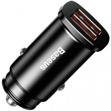 Автомобильное зарядное устройство Baseus Square Metal 30W 2 USB Black