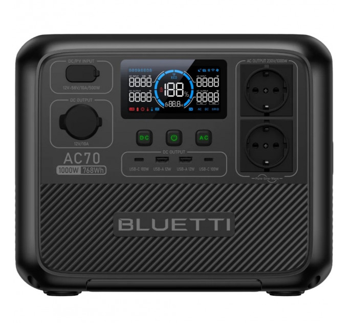 Зарядна станція Bluetti AC70 1000W 768wh
