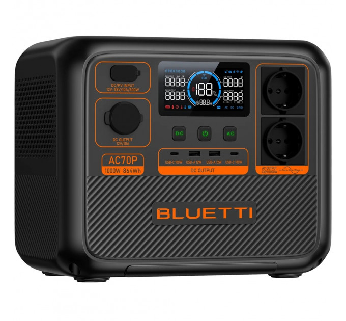 Зарядна станція Bluetti AC70P 1000W 864Wh