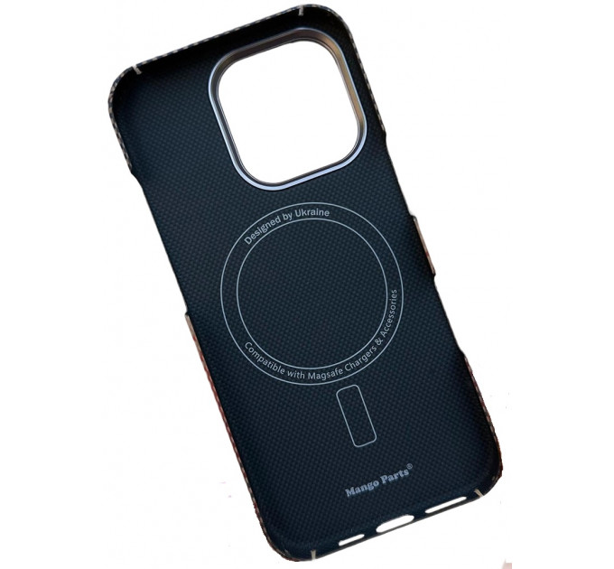Чехол Carbon Kevlar MagSafe для iPhone 14 Pro Max Black