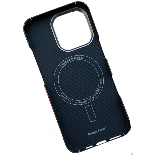 Чохол Carbon Kevlar MagSafe для iPhone 15 Pro Max Black