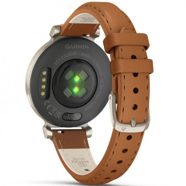 Смарт-часы Garmin Lily 2 Classic Cream Gold with Tan Leather Band (010-02839-02/60)