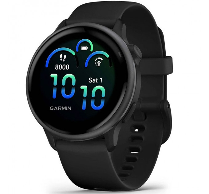 Смарт-годинник Garmin Vivoactive 6 Slate with Black Band (010-02985-00/40)