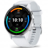 Смарт-часы Garmin Venu 3 Silver Stainless Steel Bezel with Whitestone Case and Silicone Band (010-02784-00/50)