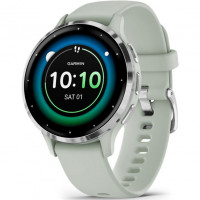 Смарт-часы Garmin Venu 3S Silver Stainless Steel Bezel with Sage Gray Case and Silicone Band (010-02785-01/51)