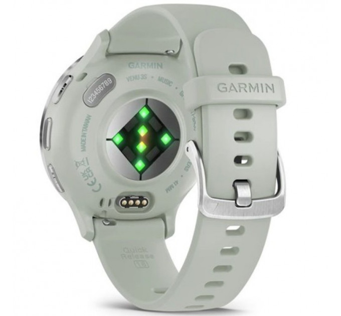 Смарт-часы Garmin Venu 3S Silver Stainless Steel Bezel with Sage Gray Case and Silicone Band (010-02785-01/51)