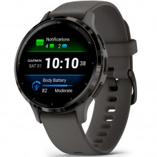Смарт-годинник Garmin Venu 3S Slate Stainless Steel Bezel with Pebble Gray Case and Silicone Band (010-02785-00/50)