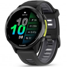 Смарт-годинник Garmin Forerunner 970 Carbon Gray DLC Titanium Bezel with Black Case and Black/Transparent White Band (010-02969-00/10/60)