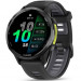 Смарт-часы Garmin Forerunner 970 Carbon Gray DLC Titanium Bezel with Black Case and Black/Transparent White Band (010-02969-00/10/60)