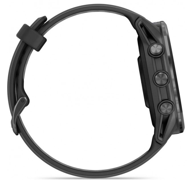 Смарт-часы Garmin Forerunner 970 Carbon Gray DLC Titanium Bezel with Black Case and Black/Transparent White Band (010-02969-00/10/60)