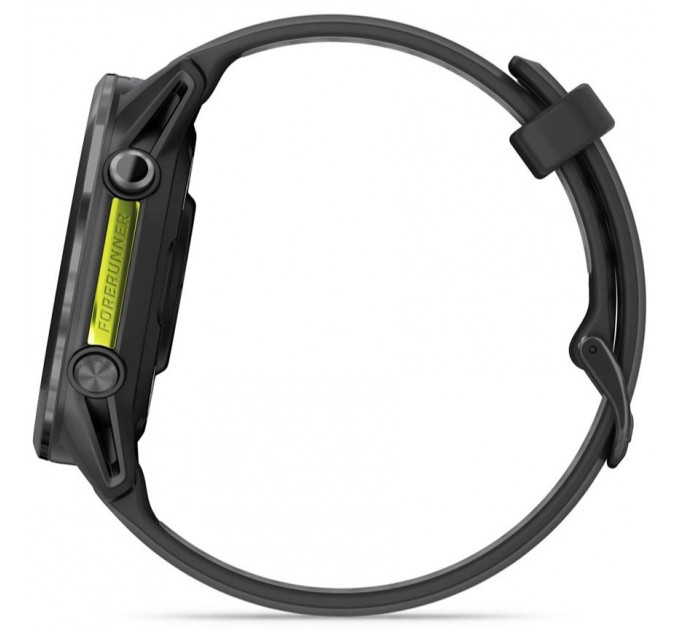 Смарт-часы Garmin Forerunner 970 Carbon Gray DLC Titanium Bezel with Black Case and Black/Transparent White Band (010-02969-00/10/60)