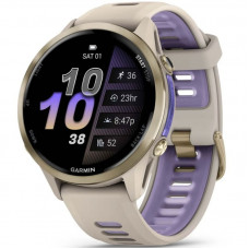 Смарт-годинник Garmin Forerunner 970 Soft Gold Titanium Bezel with French Gray Case and Tidal Indigo Band (010-02969-02/12/62)