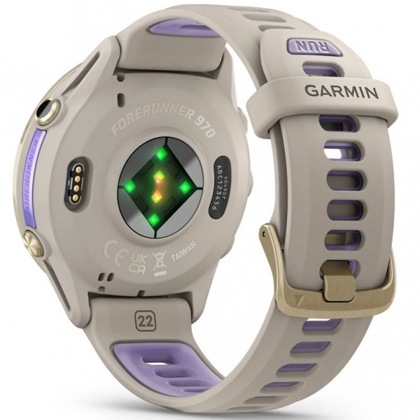 Смарт-часы Garmin Forerunner 970 Soft Gold Titanium Bezel with French Gray Case and Tidal Indigo Band (010-02969-02/12/62)