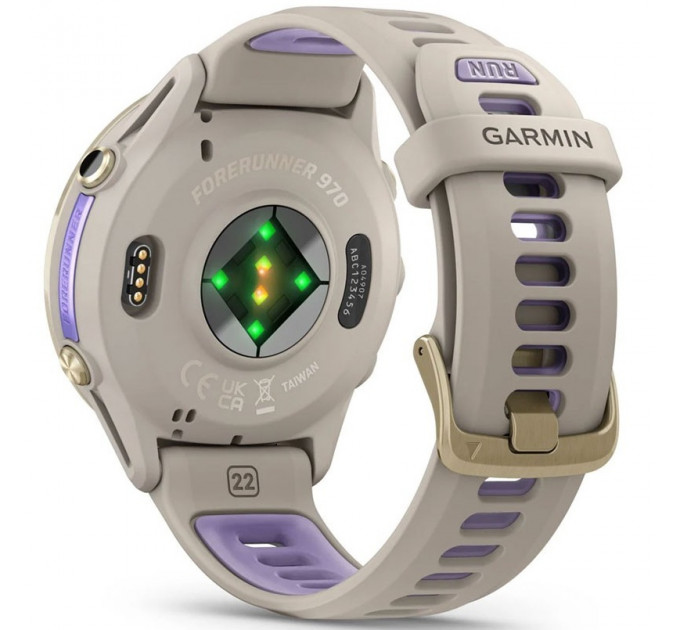 Смарт-часы Garmin Forerunner 970 Soft Gold Titanium Bezel with French Gray Case and Tidal Indigo Band (010-02969-02/12/62)