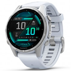 Смарт-часы Garmin Fenix 8 43mm AMOLED Silver Bezel with Whitestone Silicone Band (010-02903-00/06)