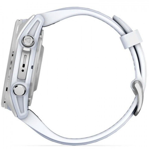 Смарт-часы Garmin Fenix 8 43mm AMOLED Silver Bezel with Whitestone Silicone Band (010-02903-00/06)