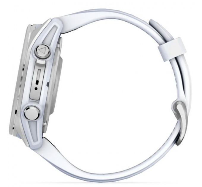 Смарт-часы Garmin Fenix 8 43mm AMOLED Silver Bezel with Whitestone Silicone Band (010-02903-00/06)