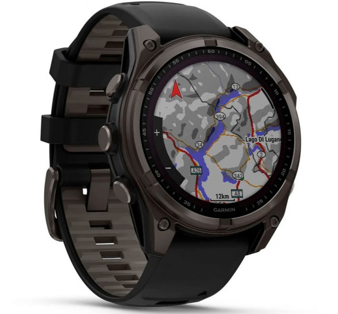 Смарт-часы Garmin Fenix 8 47mm Sapphire Solar Carbon Gray DLC Titanium/Black Silicone Band (010-02906-10/11/70)
