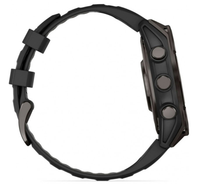 Смарт-часы Garmin Fenix 8 51mm AMOLED Sapphire Carbon Gray DLC Titanium Black/Pebble Gray Silicone Band (010-02905-20/21/63)