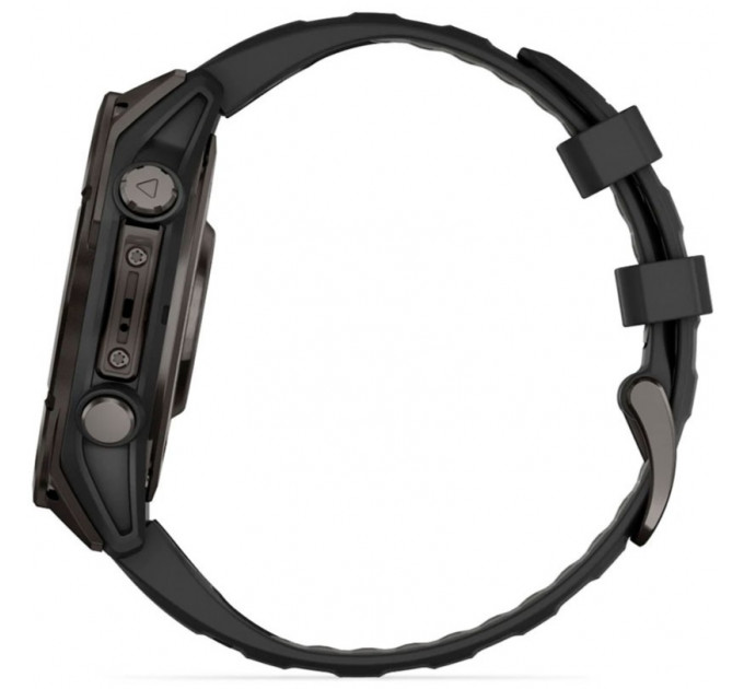 Смарт-часы Garmin Fenix 8 51mm AMOLED Sapphire Carbon Gray DLC Titanium Black/Pebble Gray Silicone Band (010-02905-20/21/63)