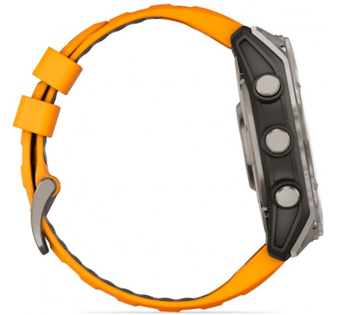 Смарт-часы Garmin Fenix 8 51mm AMOLED Sapphire Titanium Spark Orange/Graphite Silicone Band (010-02905-10/11/53)