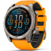 Смарт-часы Garmin Fenix 8 51mm AMOLED Sapphire Titanium Spark Orange/Graphite Silicone Band (010-02905-10/11/53)