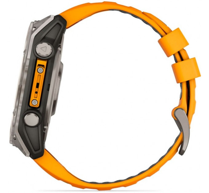 Смарт-часы Garmin Fenix 8 51mm AMOLED Sapphire Titanium Spark Orange/Graphite Silicone Band (010-02905-10/11/53)