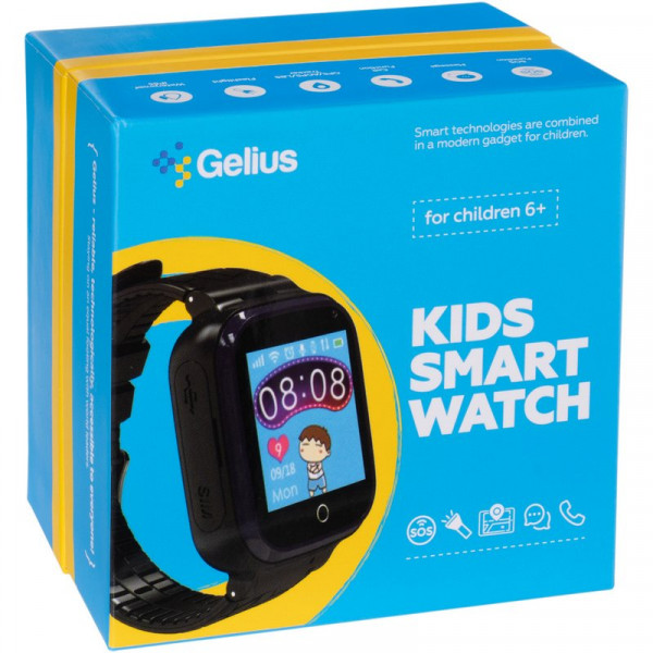 Дитячий смарт-годинник Gelius GP-PK007 (GPS/4G) Ocean Black
