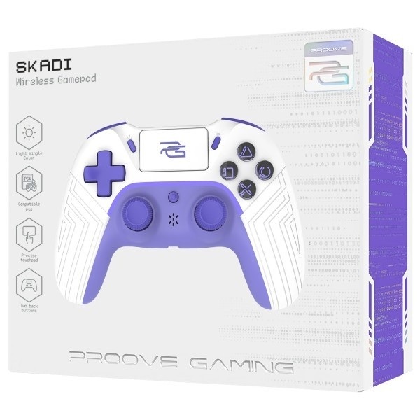 Бездротовий геймпад Proove Gaming Skadi White/Purple (PS4/PC) (WGSK00022016)