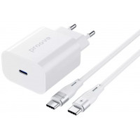 Сетевое зарядное устройство Proove Rapid 30W USB-C + Кабель Type-C to Type-C White (WCRP30012202)