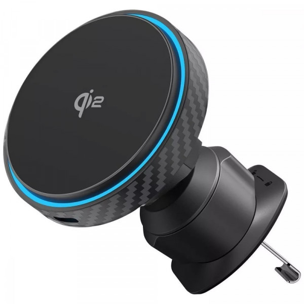 Автомобільний тримач з бездротовою зарядкою Proove Graphite Circle Qi2 15W Black (WHGC15010001)