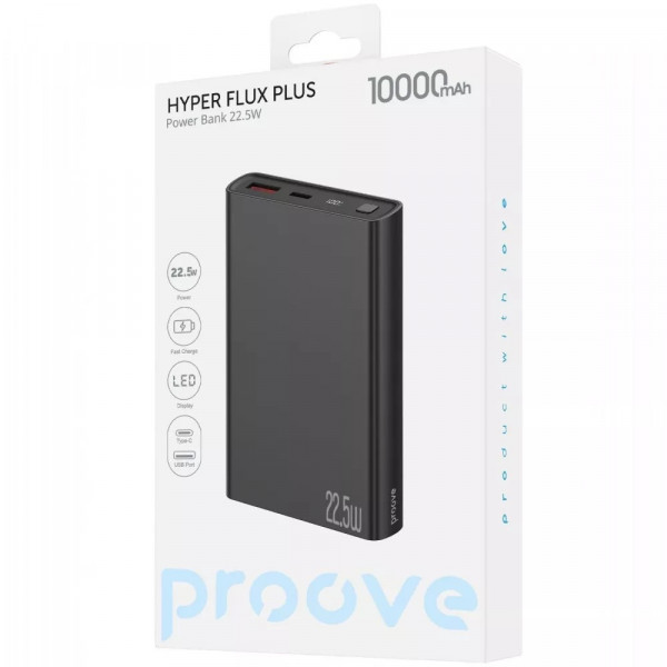 Внешний аккумулятор Proove Hyper Flux Plus 22.5W 10000mAh Black (PBF122120001)