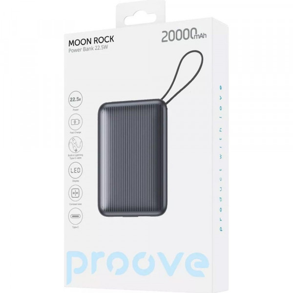 Внешний аккумулятор Proove Moon Rock 22.5W 20000mAh Gray (PBM222012105)
