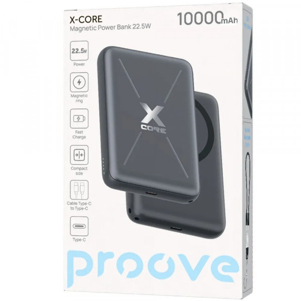 Мобільний Power Bank Proove X-Core 22.5W 10000mAh Gray (PNXC22010003)