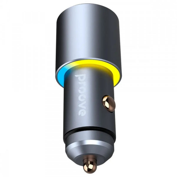 Автомобільний зарядний пристрій Proove Double Energy 50W 2Type-C Metal Gray (ACDE50022206)