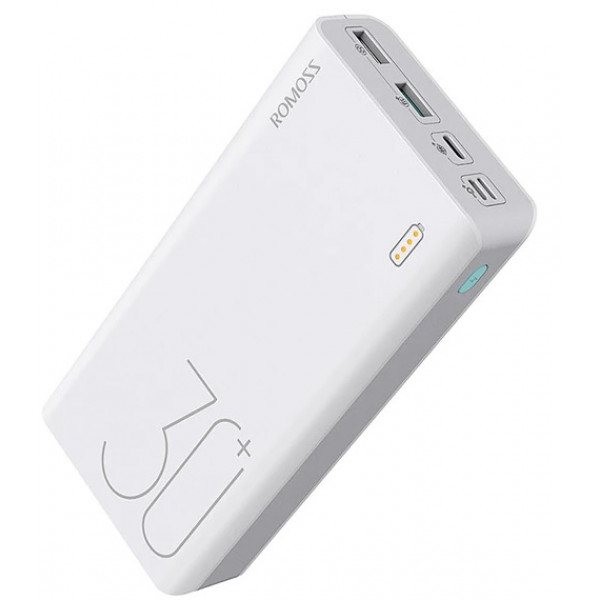 Внешний аккумулятор Power Bank Romoss Sense 8+ 30000mAh White TYPE-C (PHP30-401-02)
