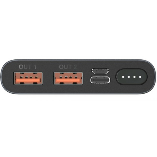 Внешний аккумулятор Power Bank Energizer UE10047PQ-10000 mAh Li-pol+TYPE-C PD Grey